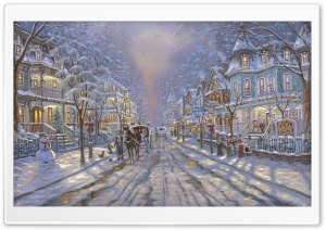 Winter Painting by Robert Finale Ultra HD Wallpaper for 4K UHD Widescreen desktop, tablet & smartphone