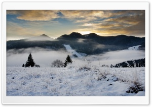 Winter Scenery At Dawn Ultra HD Wallpaper for 4K UHD Widescreen desktop, tablet & smartphone