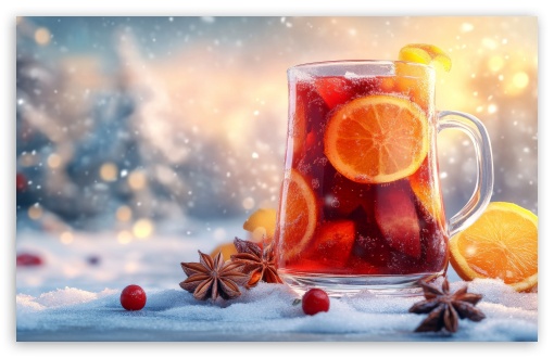 Winter Season Red Cocktail UltraHD Wallpaper for UHD 16:9 ; HD 16:9 ; UltraWide 21:9 24:10 ; Widescreen 16:10 5:3 ; Fullscreen 4:3 5:4 3:2 ; Tablet 1:1 ;