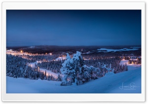 Winter, Snow, Ruka Peak, Visit Finland Ultra HD Wallpaper for 4K UHD Widescreen Desktop, Lockscreen, Screensaver, TV, Tablet, Smartphone