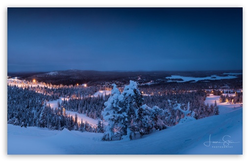 Winter, Snow, Ruka Peak, Visit Finland UltraHD Wallpaper for UHD 16:9 ; HD 16:9 ; UltraWide 21:9 24:10 32:9 32:10 ; Widescreen 16:10 5:3 ; Dual 16:10 5:3 16:9 4:3 5:4 3:2 ; Triple 4:3 5:4 3:2 ;