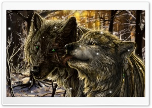 Wolves Love Ultra HD Wallpaper for 4K UHD Widescreen desktop, tablet & smartphone