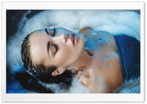 Woman Bath Foam Ultra HD Wallpaper for 4K UHD Widescreen desktop, tablet & smartphone