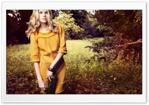 Woman In Yellow Dress Ultra HD Wallpaper for 4K UHD Widescreen desktop, tablet & smartphone
