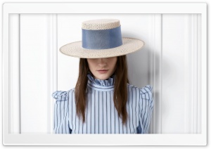 Woman Modern Boater Hat Style Ultra HD Wallpaper for 4K UHD Widescreen desktop, tablet & smartphone