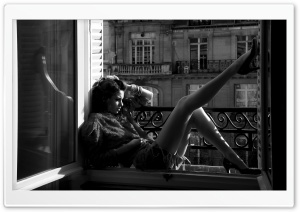 Woman Sitting Near The Window Ultra HD Wallpaper for 4K UHD Widescreen desktop, tablet & smartphone
