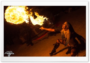 Woman Spitting Fire Ultra HD Wallpaper for 4K UHD Widescreen desktop, tablet & smartphone