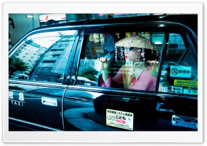 Woman, Taxi, Travel, Kyoto, Japan, Asia Ultra HD Wallpaper for 4K UHD Widescreen desktop, tablet & smartphone