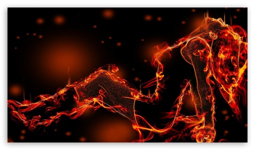 Women Flames UltraHD Wallpaper for HD 16:9 ;