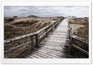Wooden Bridge Leading To The Beach Ultra HD Wallpaper for 4K UHD Widescreen desktop, tablet & smartphone