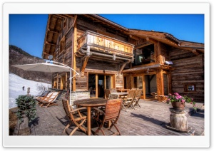 Wooden Lodge Ultra HD Wallpaper for 4K UHD Widescreen desktop, tablet & smartphone