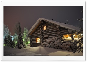 Wooden Lodge Ultra HD Wallpaper for 4K UHD Widescreen desktop, tablet & smartphone