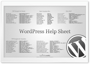 WordPress Help Sheet Ultra HD Wallpaper for 4K UHD Widescreen desktop, tablet & smartphone