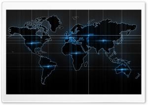 World Map Blue Ultra HD Wallpaper for 4K UHD Widescreen desktop, tablet & smartphone