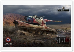 World of tanks: tank Amx 50B Ultra HD Wallpaper for 4K UHD Widescreen desktop, tablet & smartphone