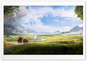 World of Warcraft Forever Dwarf Hunter and Bear 4K UHD Wallpaper for Widescreen and UltraWide Desktop, UltraHD TV, Smartphone, Tablet