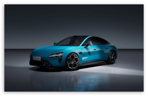 Xiaomi SU7 Aqua Blue Electric Car UltraHD Wallpaper for UHD 16:9 ; HD 16:9 ; UltraWide 21:9 24:10 32:9 32:10 ; Widescreen 16:10 ; Dual 16:10 16:9 ;