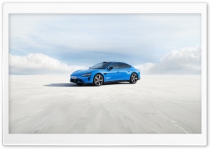 Xiaomi SU7 Capri Blue Electric Sports Sedan 4K UHD Wallpaper for Widescreen and UltraWide Desktop, UltraHD TV, Smartphone, Tablet