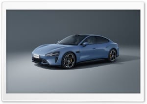 Xiaomi SU7 Meteor Blue Electric Car 4K UHD Wallpaper for Widescreen and UltraWide Desktop, UltraHD TV, Smartphone, Tablet