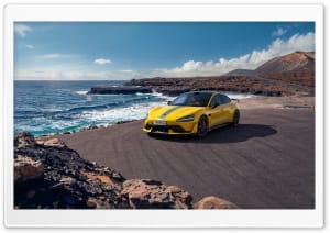 Xiaomi SU7 Ultra by the Sea 4K UHD Wallpaper for Widescreen and UltraWide Desktop, UltraHD TV, Smartphone, Tablet