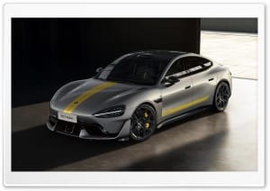 Xiaomi SU7 Ultra Cosmic Silver Electric Car 4K UHD Wallpaper for Widescreen and UltraWide Desktop, UltraHD TV, Smartphone, Tablet