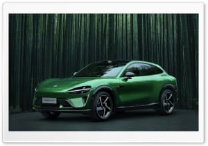 Xiaomi YU7 Green Electric SUV 4K UHD Wallpaper for Widescreen and UltraWide Desktop, UltraHD TV, Smartphone, Tablet