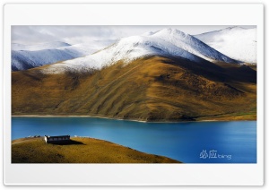 Yamdrok Lake Tibet Ultra HD Wallpaper for 4K UHD Widescreen Desktop, Lockscreen, Screensaver, TV, Tablet, Smartphone