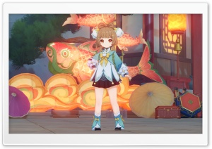 Yaoyao, Genshin Impact, A Traveler on a Winter's Night 4K UHD Wallpaper for Widescreen and UltraWide Desktop, UltraHD TV, Smartphone, Tablet