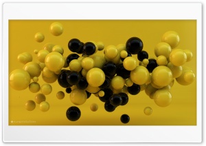 Yellow and Black Balls Ultra HD Wallpaper for 4K UHD Widescreen desktop, tablet & smartphone