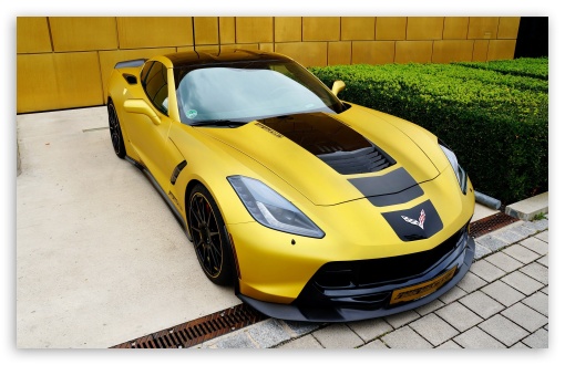 Yellow Chevrolet Corvette Stingray UltraHD Wallpaper for HD 16:9 ; Widescreen 16:10 5:3 ;