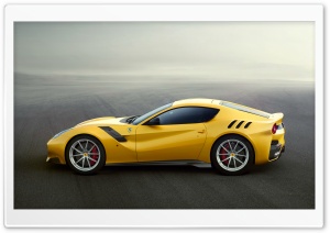 Yellow Ferrari F12 Sports Car Ultra HD Wallpaper for 4K UHD Widescreen desktop, tablet & smartphone