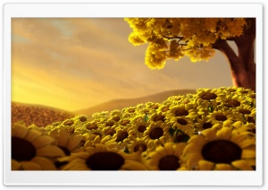 Yellow Field Ultra HD Wallpaper for 4K UHD Widescreen desktop, tablet & smartphone