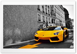 Yellow Lamborghini Aventador Ultra HD Wallpaper for 4K UHD Widescreen desktop, tablet & smartphone