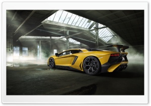Yellow Lamborghini Aventador Sports Car Ultra HD Wallpaper for 4K UHD Widescreen desktop, tablet & smartphone