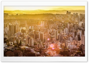 Yellow Sunset City Ultra HD Wallpaper for 4K UHD Widescreen desktop, tablet & smartphone