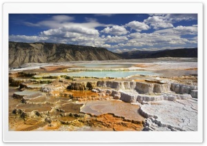 Yellowstone National Park Chalk Terraces Ultra HD Wallpaper for 4K UHD Widescreen desktop, tablet & smartphone