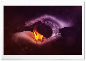 Yin Yang Fire -Water Ultra HD Wallpaper for 4K UHD Widescreen desktop, tablet & smartphone