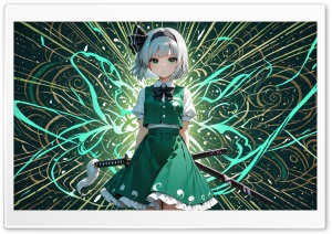 Youmu Konpaku - Touhou 4K UHD Wallpaper for Widescreen and UltraWide Desktop, UltraHD TV, Smartphone, Tablet