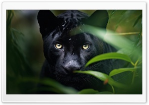 Young Black Panther, Jungle Ultra HD Wallpaper for 4K UHD Widescreen Desktop, Lockscreen, Screensaver, TV, Tablet, Smartphone