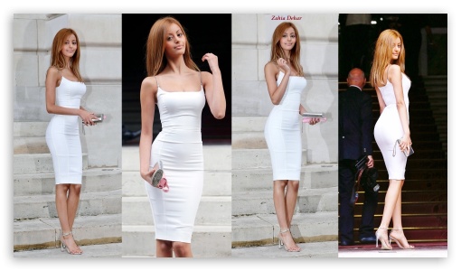 Zahia Dehar At Versace Fashion Show UltraHD Wallpaper for HD 16:9 ;