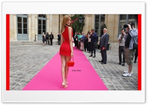 Zahia Dehar Attends The Schiaparelli Show 4K UHD Wallpaper for Widescreen and UltraWide Desktop, UltraHD TV, Smartphone, Tablet
