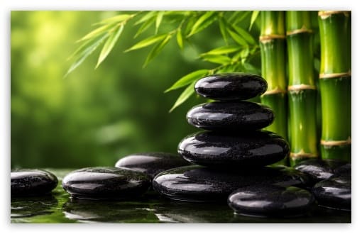 Zen Stones and Bamboo Tranquility UltraHD Wallpaper for UHD 16:9 ; HD 16:9 ; UltraWide 21:9 24:10 32:9 32:10 ; Widescreen 16:10 ; Tablet 1:1 ; Mobile 9:16 9:19.5 9:20 9:21 9:22 ; Dual 16:10 16:9 ;