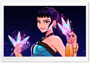 Zoey KPop Demon Hunters 4K UHD Wallpaper for Widescreen and UltraWide Desktop, UltraHD TV, Smartphone, Tablet