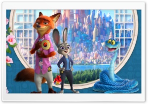 Zootopia 2, Gary the Snake, Nick and Judy 4K UHD Wallpaper for Widescreen and UltraWide Desktop, UltraHD TV, Smartphone, Tablet