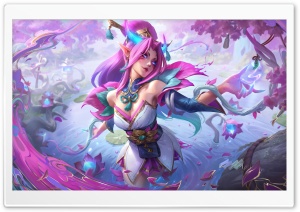 Zyra, League of Legends, LoL, Spirit Blossom Skin, Artwork, VideoGame 4K UHD Wallpaper for Widescreen and UltraWide Desktop, UltraHD TV, Smartphone, Tablet